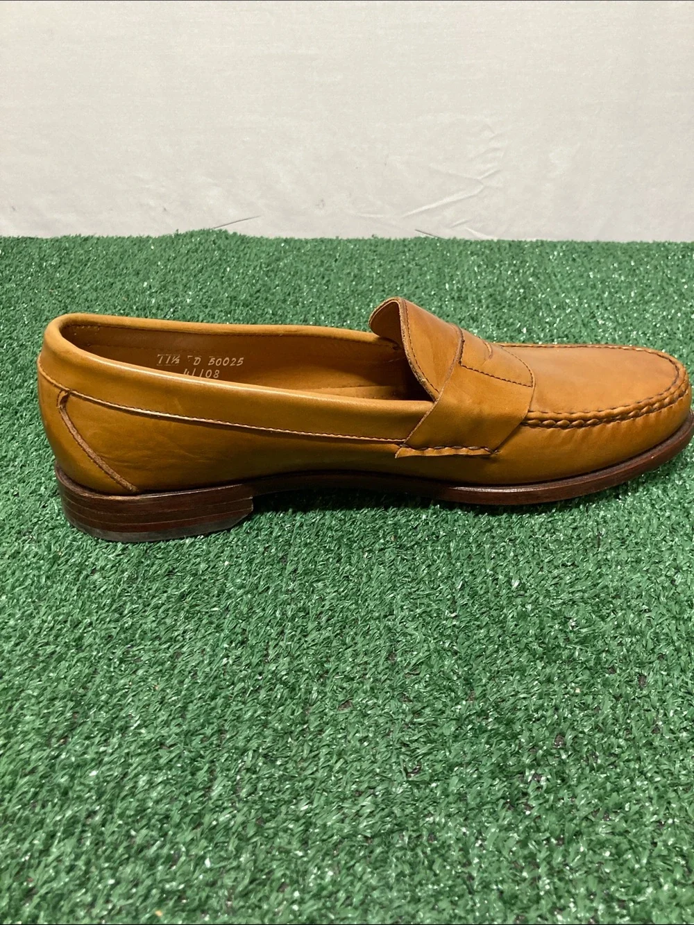 Men's Allen Edmonds Tan Leather Cavanaugh Penny Loafers sz 11.5 (OKPM-09-027)